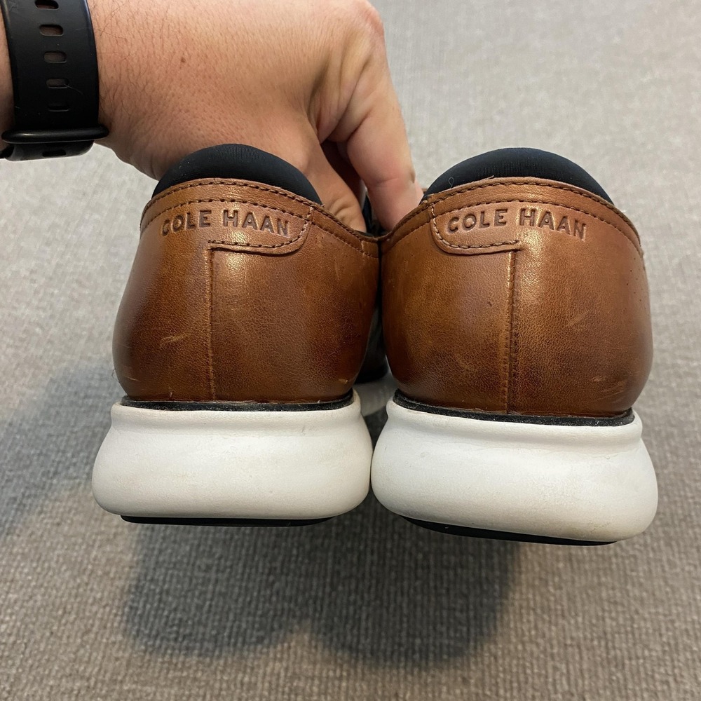 Cole Haan Grand.OS Shoes Mens Size 10 Brown Leather Casual Sneakers C27879 - Picture 6 of 12
